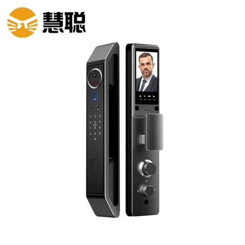 慧聰3D人臉識別全自動指紋鎖HC-131可視貓眼可選配涂鴉Zigbee智能